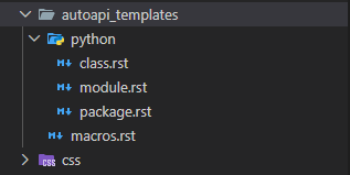 AutoAPI templates example